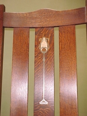 Close-up, back of chair.